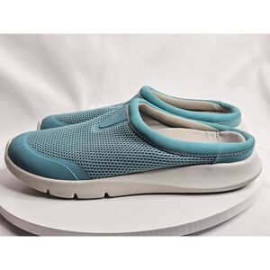 Spenco Bliss Sneaker Mule Womens 10 D Aqua Blue Slip On Casual Comfort Shoes